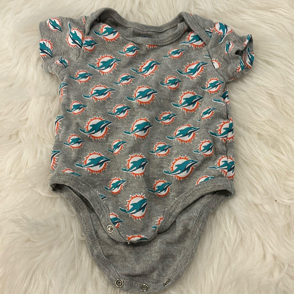 NFL Miami Dolphins Gray Baby Bodysuit